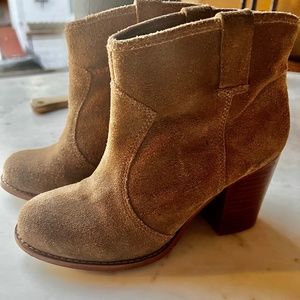 Splendid Women's Tan Lakota Suede Leather Ankle Booties Size 6M
